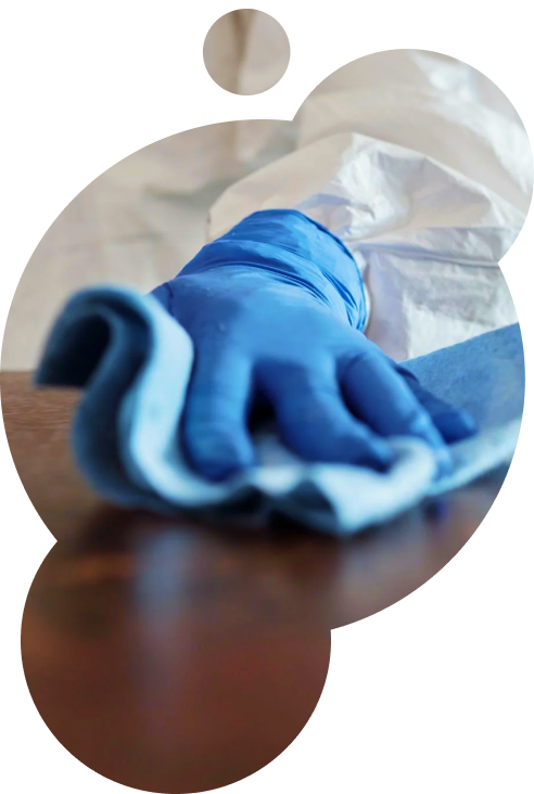 Gloved Hand Cleaning